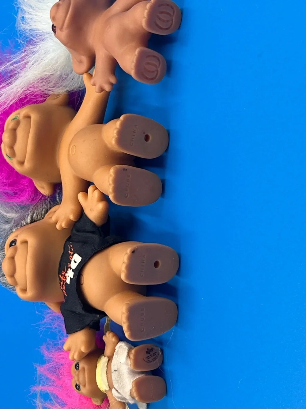 6 Classic Colorful Troll Dolls Pack - Neon Hair Trolls RUSS